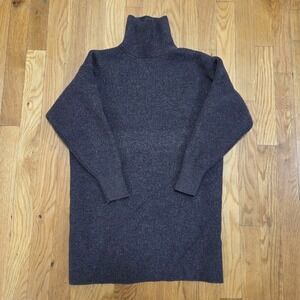 Babaton Merino Wool Mock Neck Knit Long Sleeve Sweater Chocolate Brown